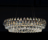 Złota lampa wisząca żyrandol do salonu w stylu glamour kryształowe okręgi ściemnialna BARLETTA 60+100 AZ6904 Azzardo